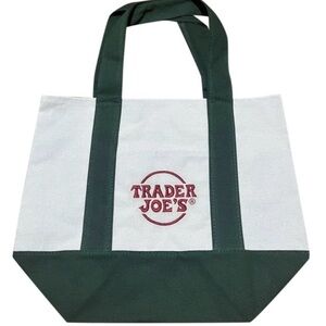 Trader Joe's Dark Green Canvas Tote Bag